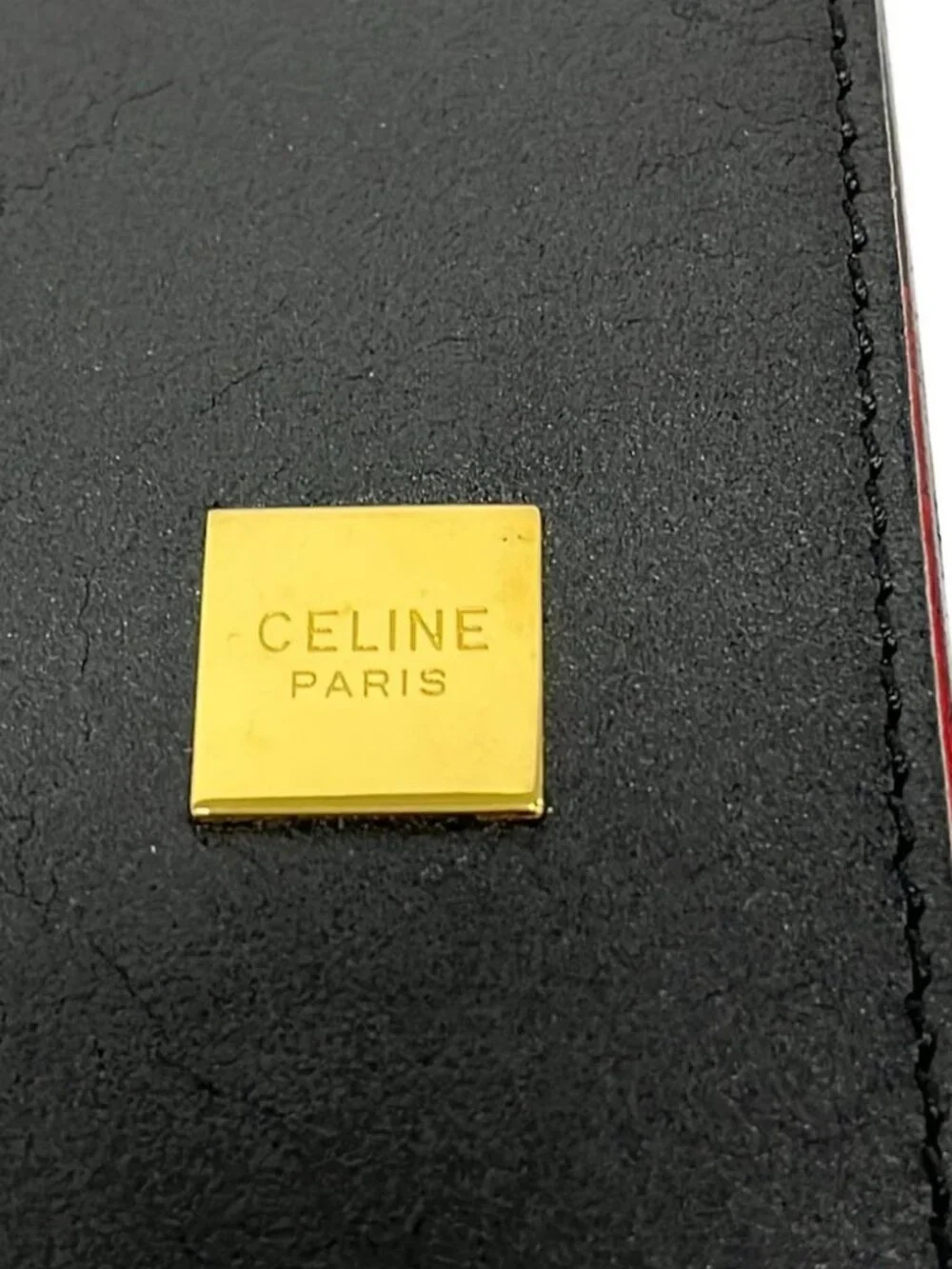 CELINE Black Leather Accessory Case